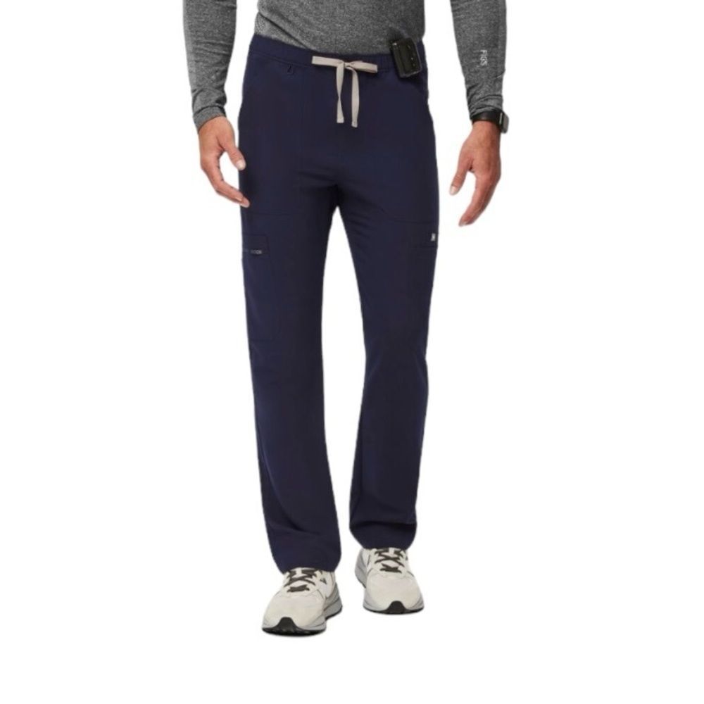 Figs Cairo Technical Collection Navy Cargo Scrub Pants Mens Straight Leg Size S